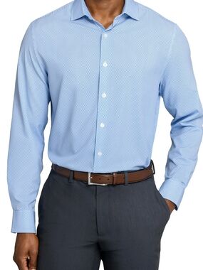 Nordstrom Light Blue Microdot Dress Shirt
